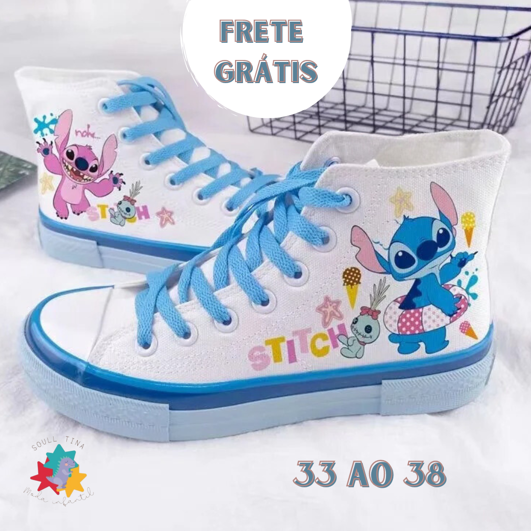 Tênis Infantil Unissex Stitch Experiment 626 Cano Longo