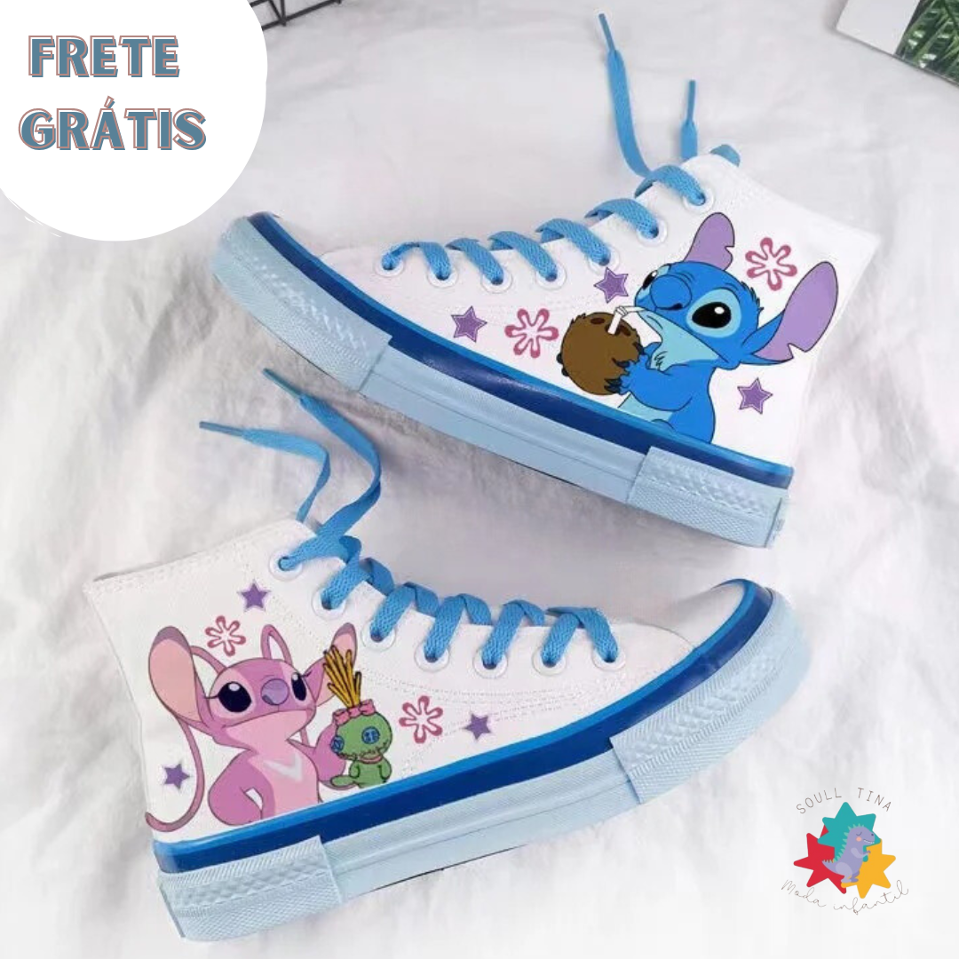 Tênis Infantil Unissex Stitch Experiment 626 Cano Longo